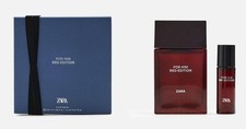ZARA FOR HIM RED EDITION TRAVEL/XMAS  GIFT SET 100ml + 12ml EDP DUO~SEALED