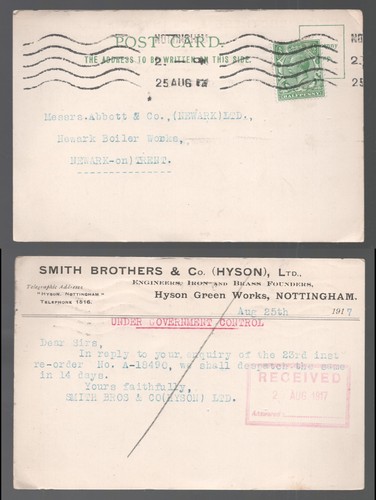 1917 kgv nottingham machine - 1917,