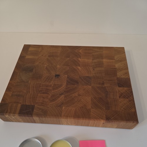 Hand crafted solid oak end - hand,
