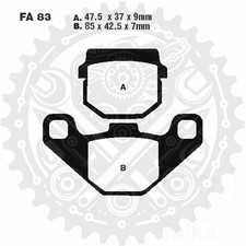 EBC SFA Brake Pads front SFA083 1 Set Fit Keeway Hurricane 50 2005-2017