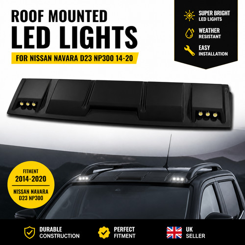 Black roof mounted - mounted, lights