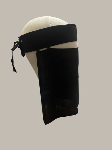 Saudi short black niqab - black,