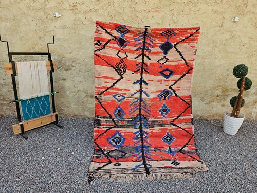 Moroccan wool rug tree life - rug,