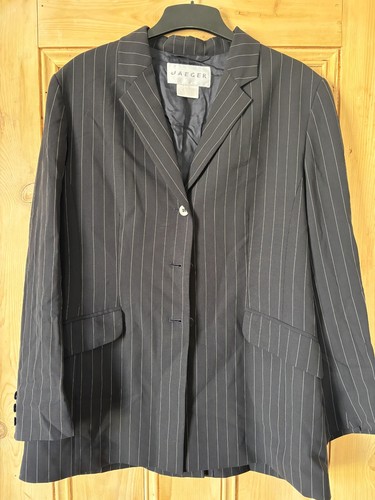 Jaeger navy pinstripe trouser - pinstripe,