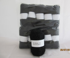 Mohair Wool Yarn 50g Ball Black 78% Mohair Double Knitting (2NM)