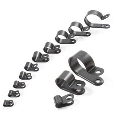 Plastic P Clips - Black Nylon