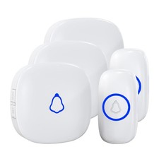 Wireless Doorbell, 3 Plug in Receiver 2 Bell Push Waterproof Battery