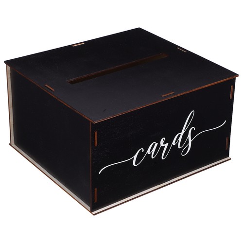Wooden keepsake card box - wooden,