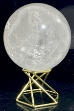 Clear Quartz Ball Crystal Sphere Large 1.82LB Beautiful Iridescent Stone globe