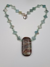 Vintage Jasper & Blue Glass
