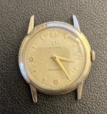 VINTAGE CYMA GOLD TONE, HAND WOUND MECHANICAL WATCH, FOR SPARES OR REPAIRS.