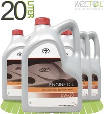 Genuine Toyota Engine Oil 0W-20 Advanced Fuel Economy AFE Extra 4 x 5 Litre (20L)