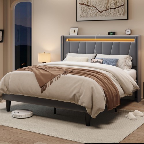 Queen size led bed frame - size, with