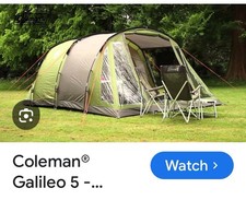 Coleman’s Galileo 5 Family Waterproof Tent Excellent Condition Green