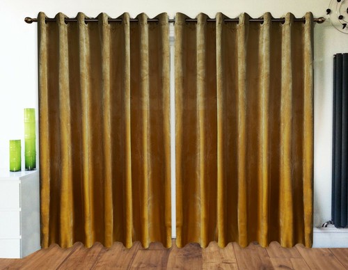 Eyelet curtains plush velvet - eyelet,