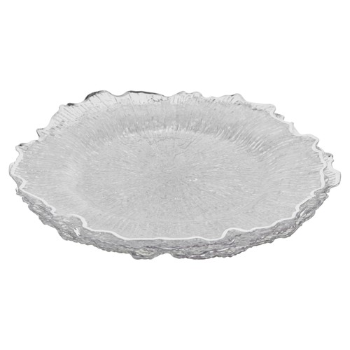 Pcs clear flower charger - 6/12,