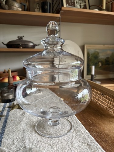 Large glass sweetie jar - sweetie,