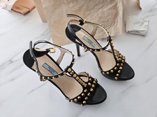 Prada Shoes Women Black High Heel Size 37 EU 4.5 UK Original