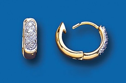 Men earring diamond - earring, huggie