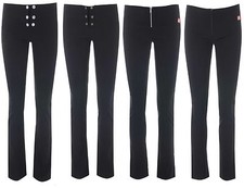 MISS SKINNY girls black stretch hipster skinny sexy school trousers  sizes 6-14