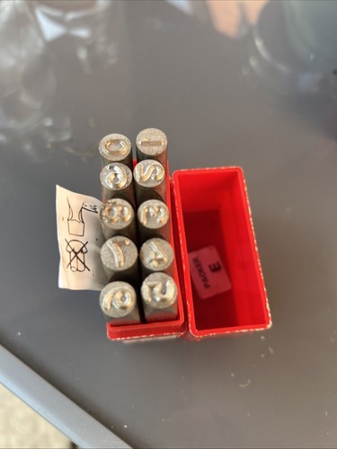 Metal number punch set - number, pcs