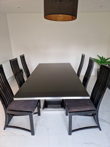 Luxury italian black glass