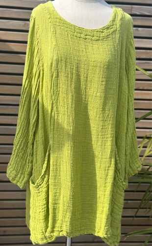 Grizas green linen - green, slub