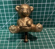 Vintage brass teddy bear car - vintage,