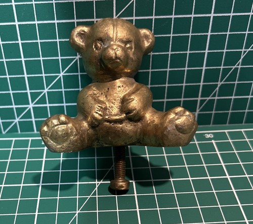 Vintage brass teddy bear - vintage, car
