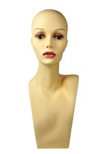 Display Head Wig Head Bust Female Mannequin Decor Bright Pdha