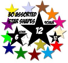 30 x ASSORTED SIZE STAR SHAPE