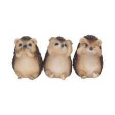 THREE WISE HEDGEHOGS FIGURINES ORNAMENT