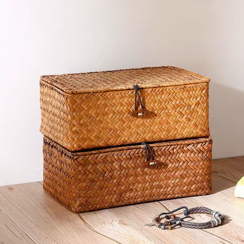 Seagrass storage basket with - seagrass,