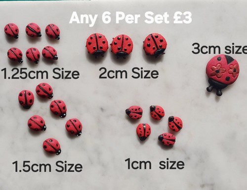 Ladybirds cup cake toppers - ladybirds,