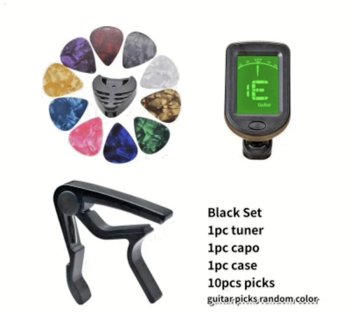 Guitar tuner capo set pick - tuner,