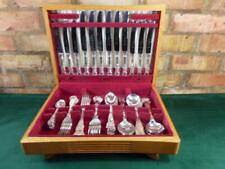 nice Vintage W.M. Bush Silver Plated 44 piece canteen cutlery Kings Pattern
