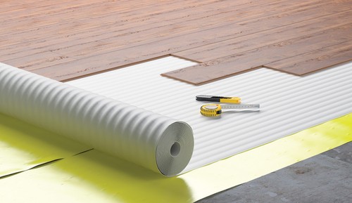Acoustic underlay white - white, roll