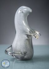 WEDGWOOD GLASS OTTER FIGURINE ORNAMENT COLLECTABLE CIRCA 1970's