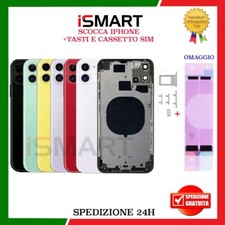 SCOCCA POSTERIORE PER IPHONE 11 VETRO+TELAIO BACK COVER HOUSING GLASS+FRAME