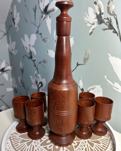 Wooden decanter set bottle - decanter,
