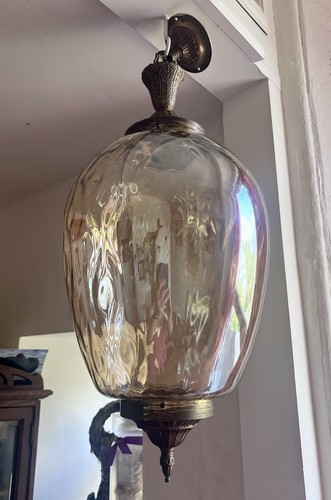 Huge vintage glass swag - glass,