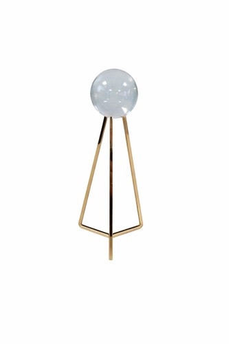 Crystal ball with gold - crystal,