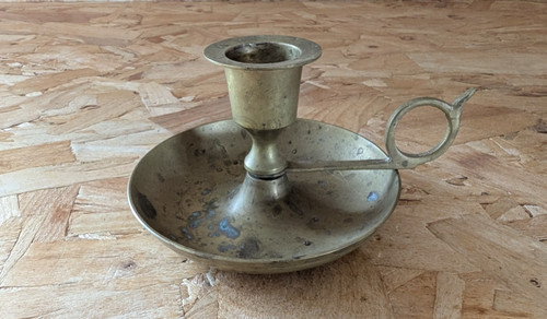 Vintage brass chamber - brass, stick