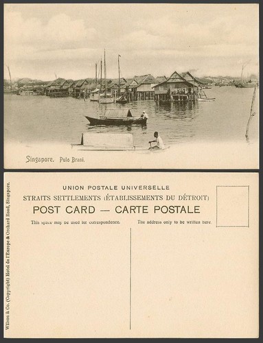 Singapore old postcard pulo - singapore,