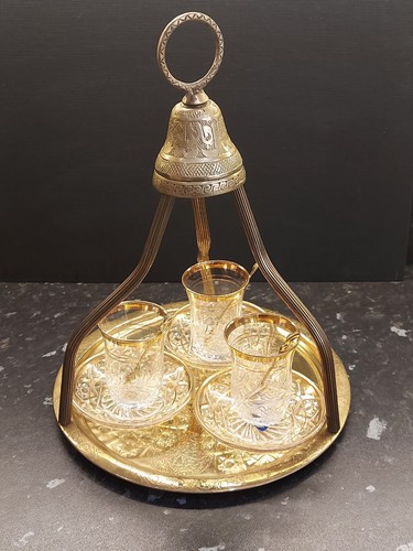 Vintage brass turkish tea - vintage,