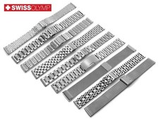 For ROTARY Stainless Steel Metal Watch SILVER Strap Band Bracelet Clasp 12-24mm