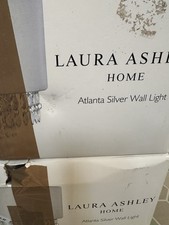 Laura Ashley New Boxed Atlanta Silver Wall Light X 2