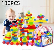 130Pcs Large Building Blocks Set Kids Stacking Toy Educational Kindergarten