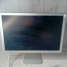 APPLE CINEMA DISPLAY 20 INCH A1081 WITH STAND - RARE RETRO - SPARES OR REPAIRS