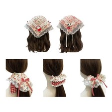 Cottagecore Lace Scrunchies Hair Scarf Lace Creative Strawberries Pattern